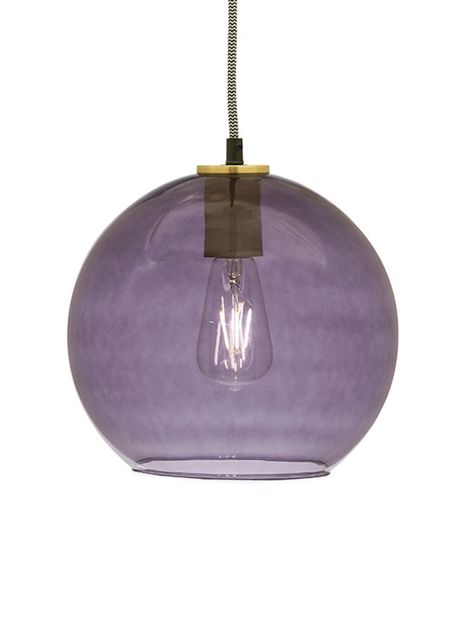 Purple Glass Pendant Light