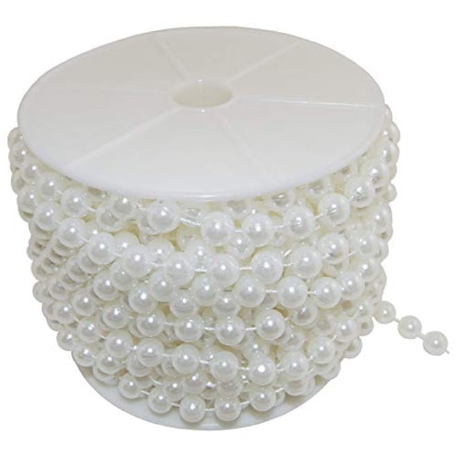  Large Pearls Faux Crystal Beads by The Roll, 10mm