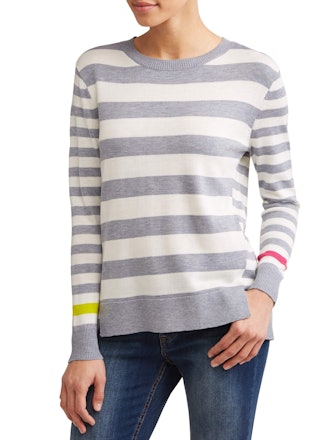EV1  Striped High-Low Sweater Women's