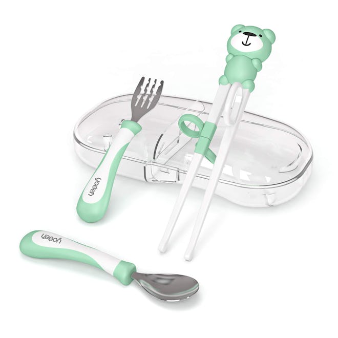 Training Chopsticks, Fork & Spoon With Case