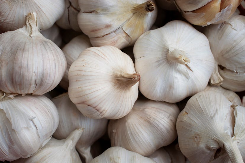 A bunch of garlic bulbs proven to help in boosting a struggling immune system