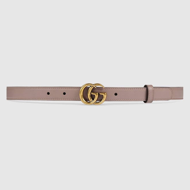 Double G Leather Buckle Belt
