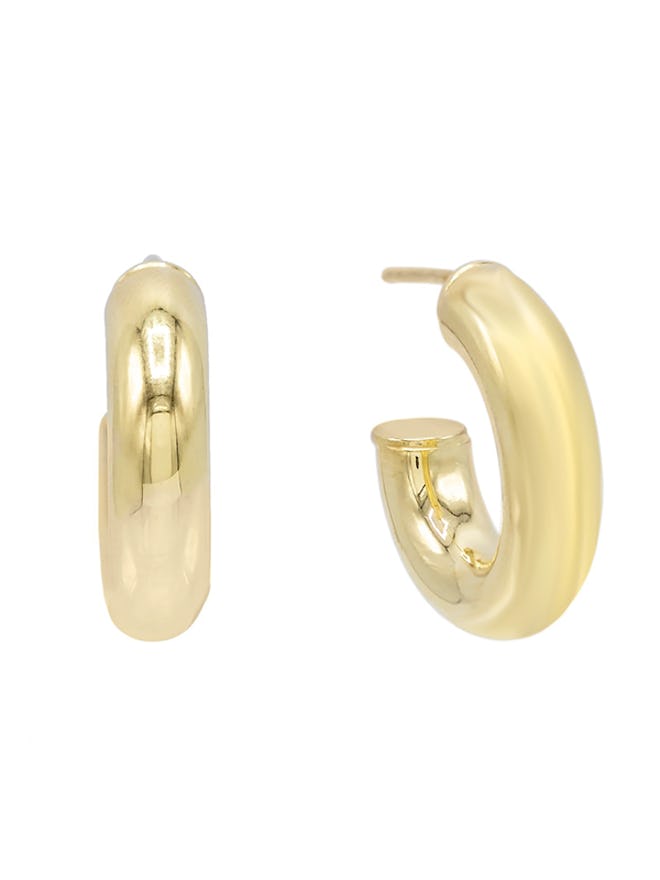 X-Small Thick Hollow Hoop Earrings