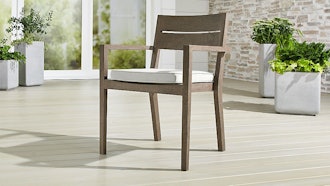 Regatta Grey Wash Dining Chair with White Sand Sunbrella ® Cushion
