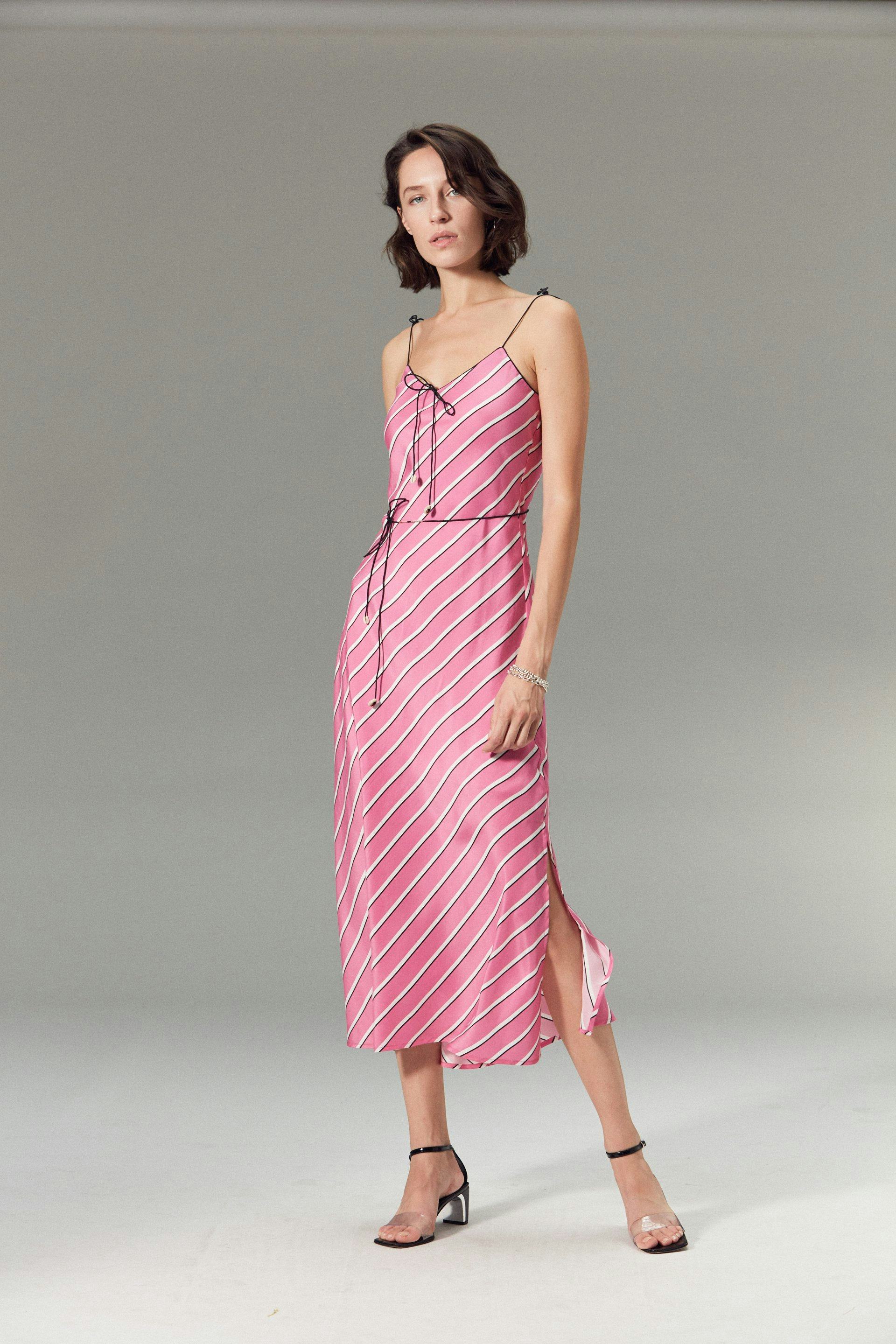 Grey Floral Wedding Guest Dress Carley Connellan