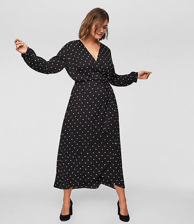 the loft polka dot dress