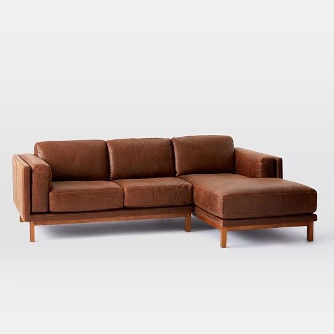 Dekalb Leather 2-Piece Chaise Sectional