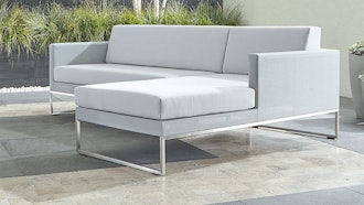 Dune Light Grey 2-Piece Right Arm Chaise Sectional with Sunbrella ® Cushions