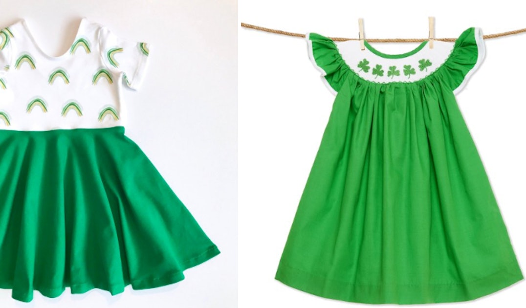 momiboutique Girls St. Patricks Day Top, St. Patricks Day Outfit, St. Patrick's Day Dress, Toddler Green Boutique Clover Clothes