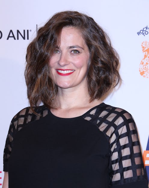 Clementine Ford in a black top on the red carpet