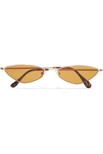 Eliza Oval-Frame Gold-Tone Sunglasses