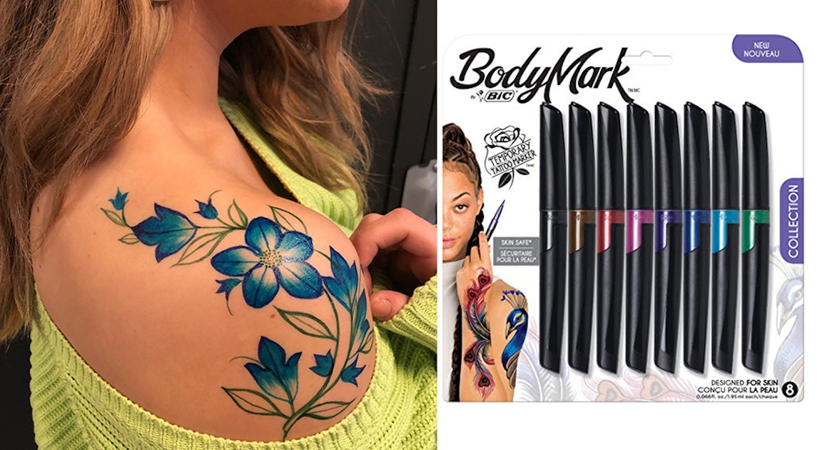 BIC Temporary Tattoo Body Marker Henna Vibes 3 Markers w/ 3