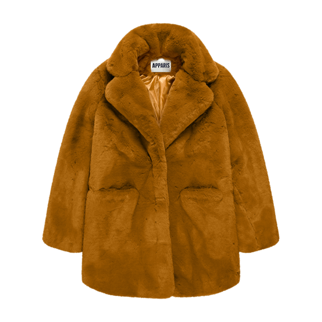 Sophie Chestnut Faux Fur Coat
