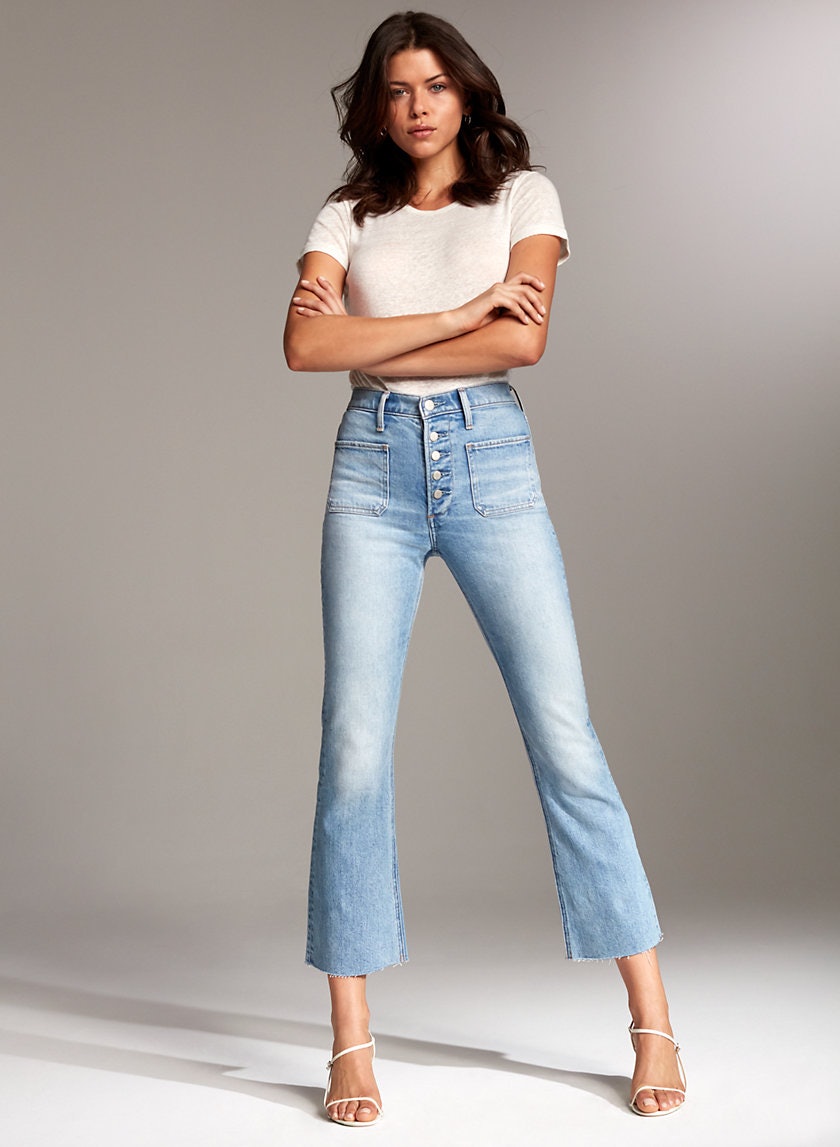Denim Forum + The Bailey Cropped Flare Jean