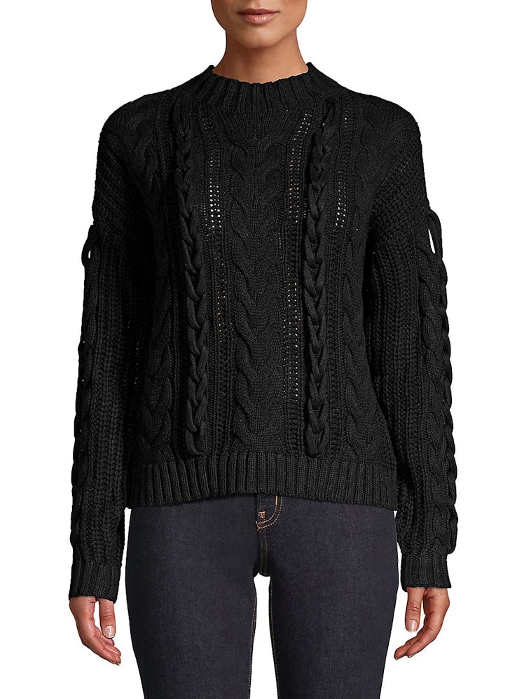 Vero Moda  Cable-Knit Mockneck Sweater