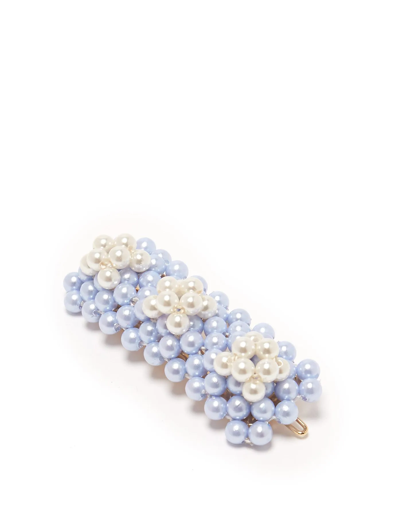 Marc Jacobs Scalloped Crystal Barrette Blue Clip Marc Jacobs MARC-430 PJP Acetate Transparent Blue / Glitter  main image 3