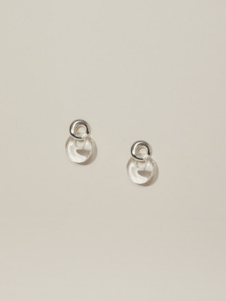 Duet Earrings (Quartz), Silver