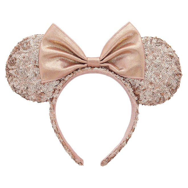 Minnie Mouse Rose Gold Sequined Ear Headband