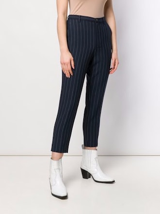 Cropped Pinstripe Trousers