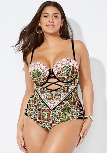 IBIZA CUT OUT UNDERWIRE ONE PIECE SWIMSUIT