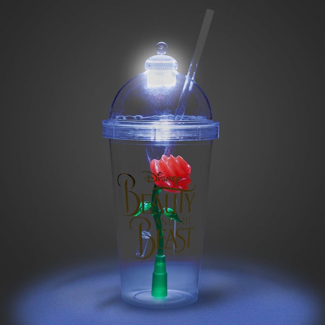 Enchanted Rose Light-Up Dome Tumbler With Straw