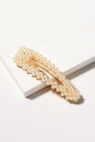 Set of Two Faux Pearl-Embellished Hair Clips
