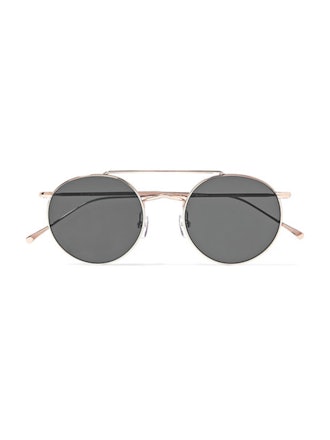 Allen M Round-Frame Rose Gold-Tone Sunglasses