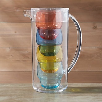 Pitcher With 4 Bubble Tumblers