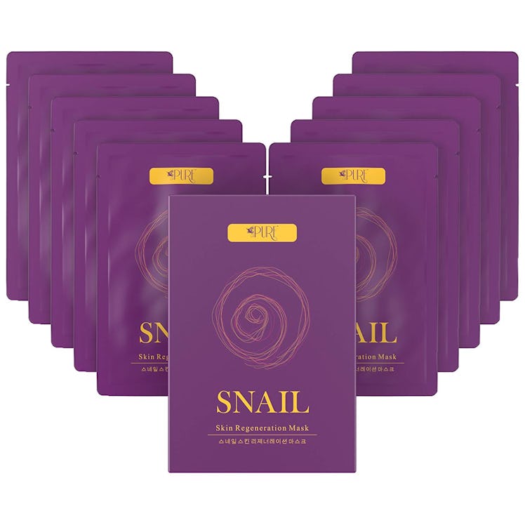 LA PURE Snail Facial Mask (10-Pack)