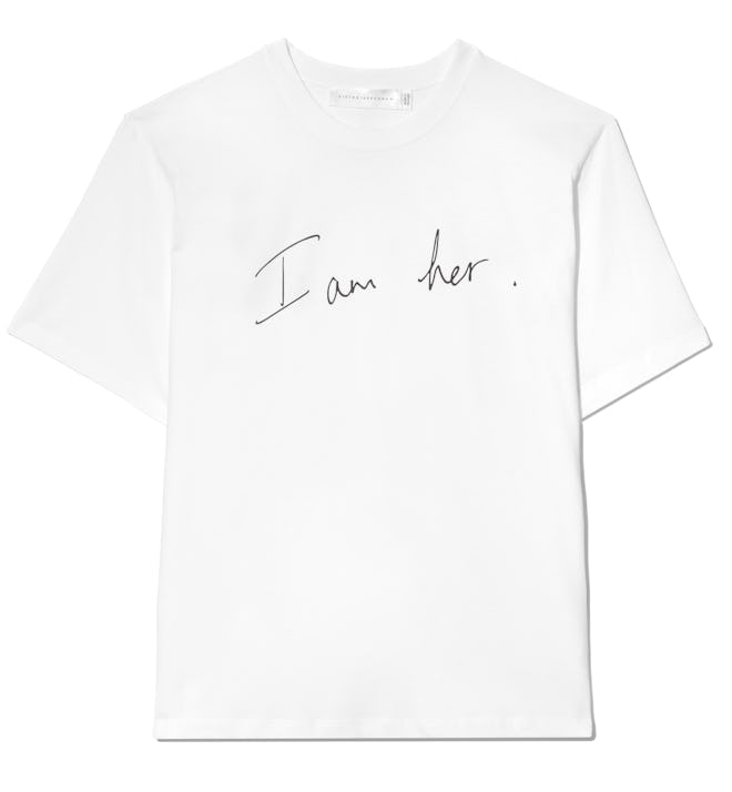 Victoria Beckham International Women's Day printed cotton-jersey T-shirt