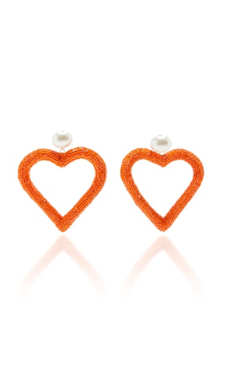 Micro Bead Heart Earrings