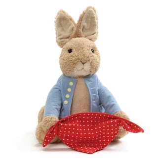 Gund's Talking Peter Rabbit Doll Plays Peek-A-Boo & Just Wait For The Giggles