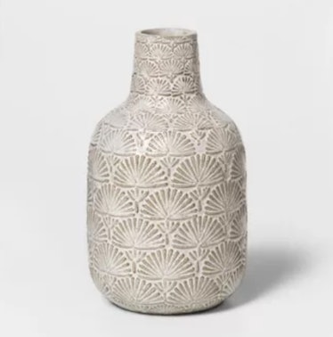 Stoneware Matte Vase White