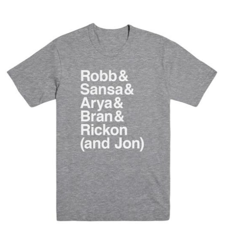 House Stark Names T-Shirt from 'Game of Thrones'