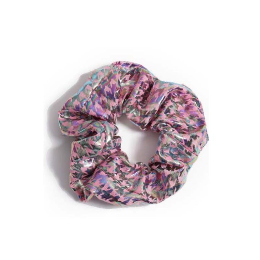 Metallic Dogtooth Scrunchie