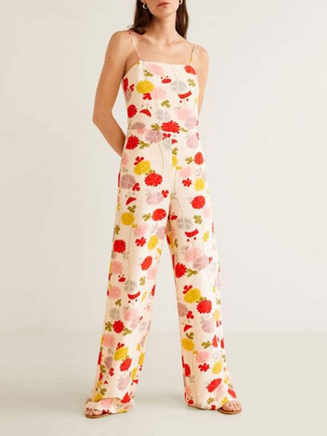 Flower Linen-Blend Jumpsuit