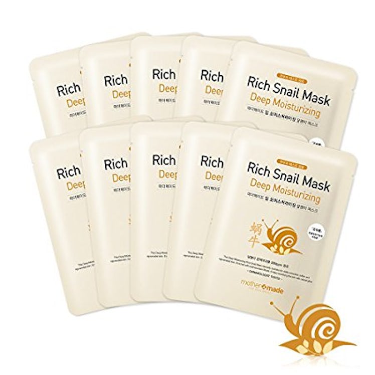 MOTHER MADE Deep Moisturizing Rich Snail Facial Mask (10 Pack)