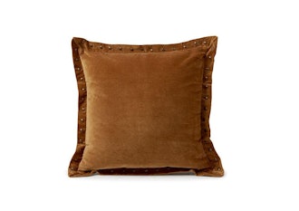 Decorative Rust Velvet Throw Pillow