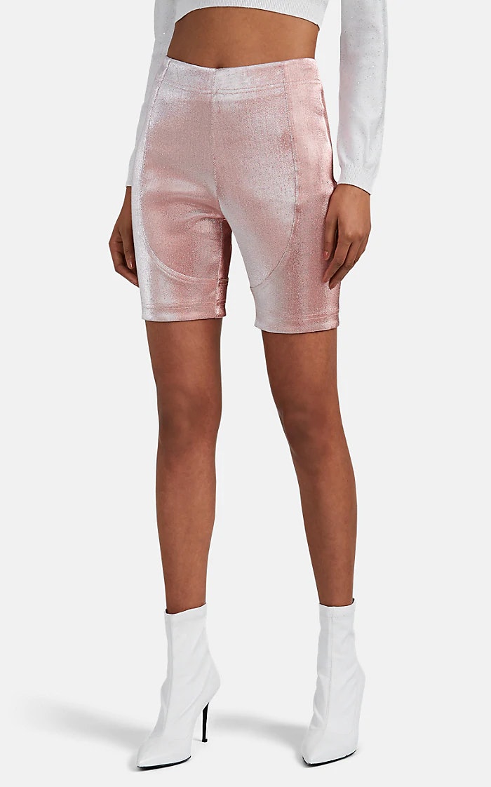 beige bicycle shorts