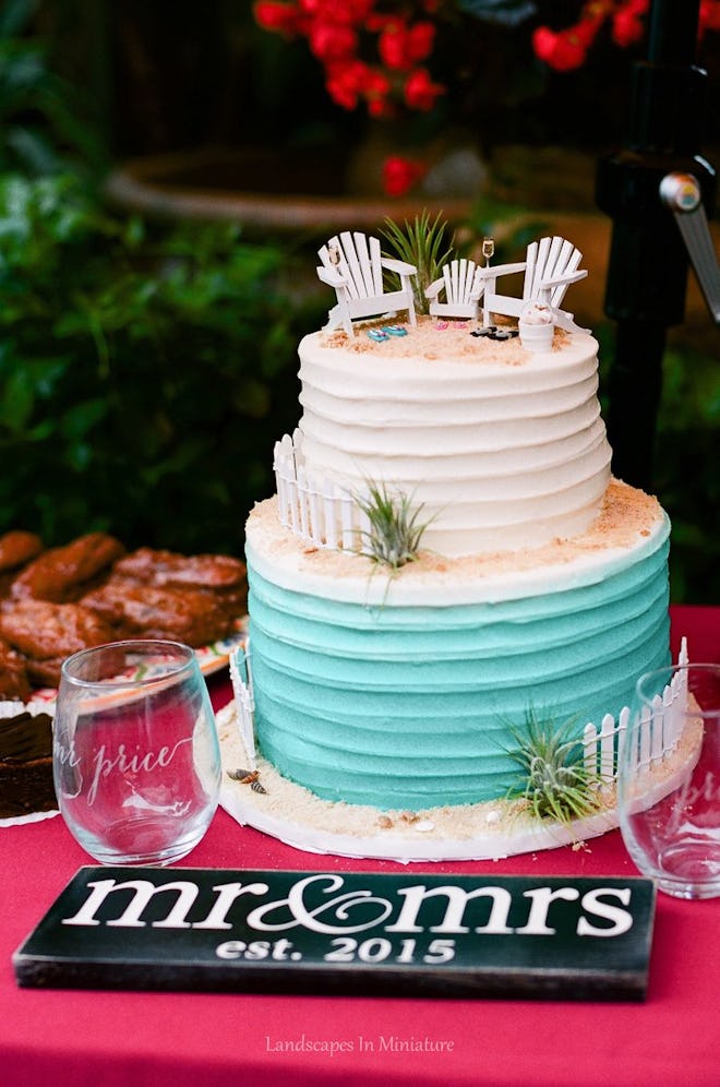 Beach Theme Wedding Cake Topper