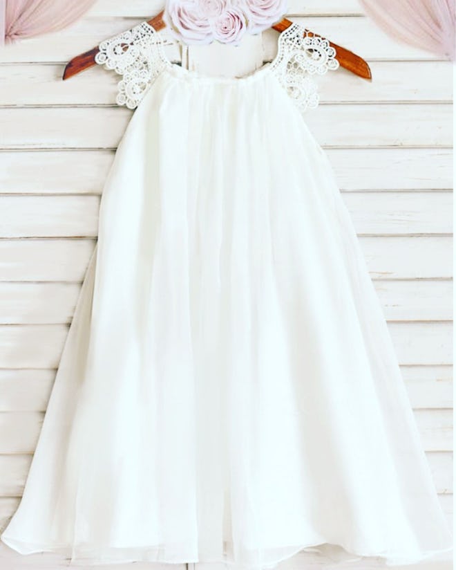 Tea-Length Flower Girl Dress 