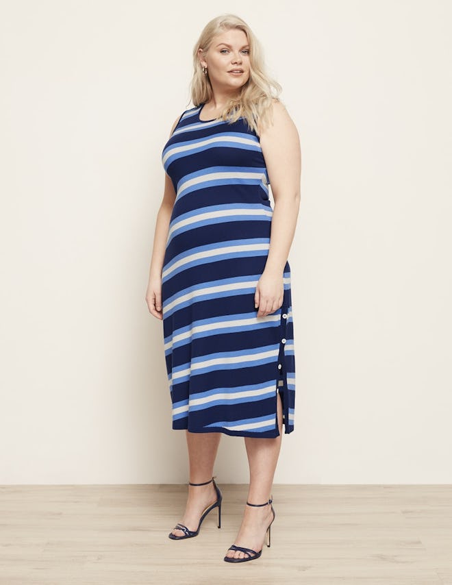 Manon Baptiste Sleeveless Striped Fine Knit Dress