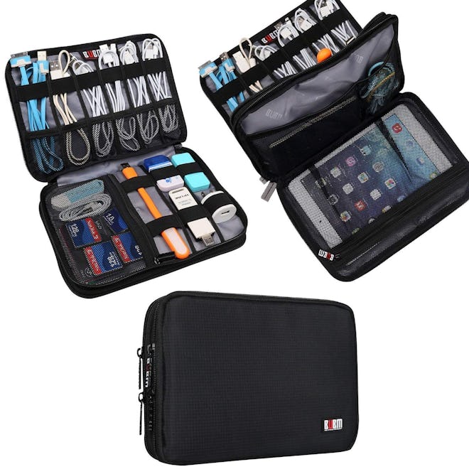 BUBM Double Layer Electronic Accessories Organizer