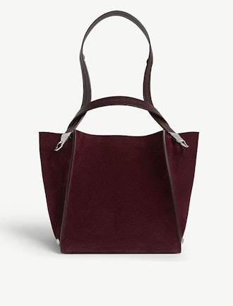 Cube Leather And Suede Tote Bag