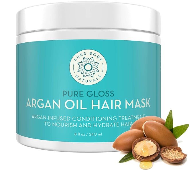 Pure Body Naturals Argan Oil Hair Mask, 8 Ounces
