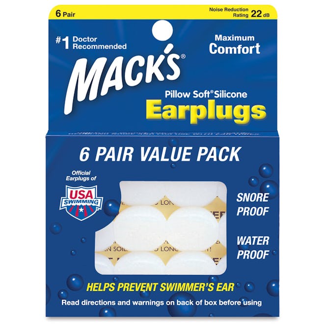 Mack's Pillow Soft Silicone Earplugs (6 Pairs, 2 Packs)