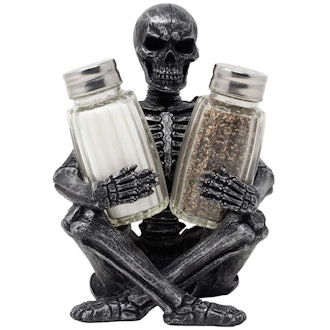 Home 'N Gifts Skeleton Glass And Pepper Shaker Set