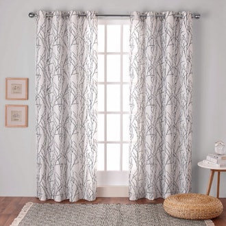 Branches Linen Blend Curtain Panel