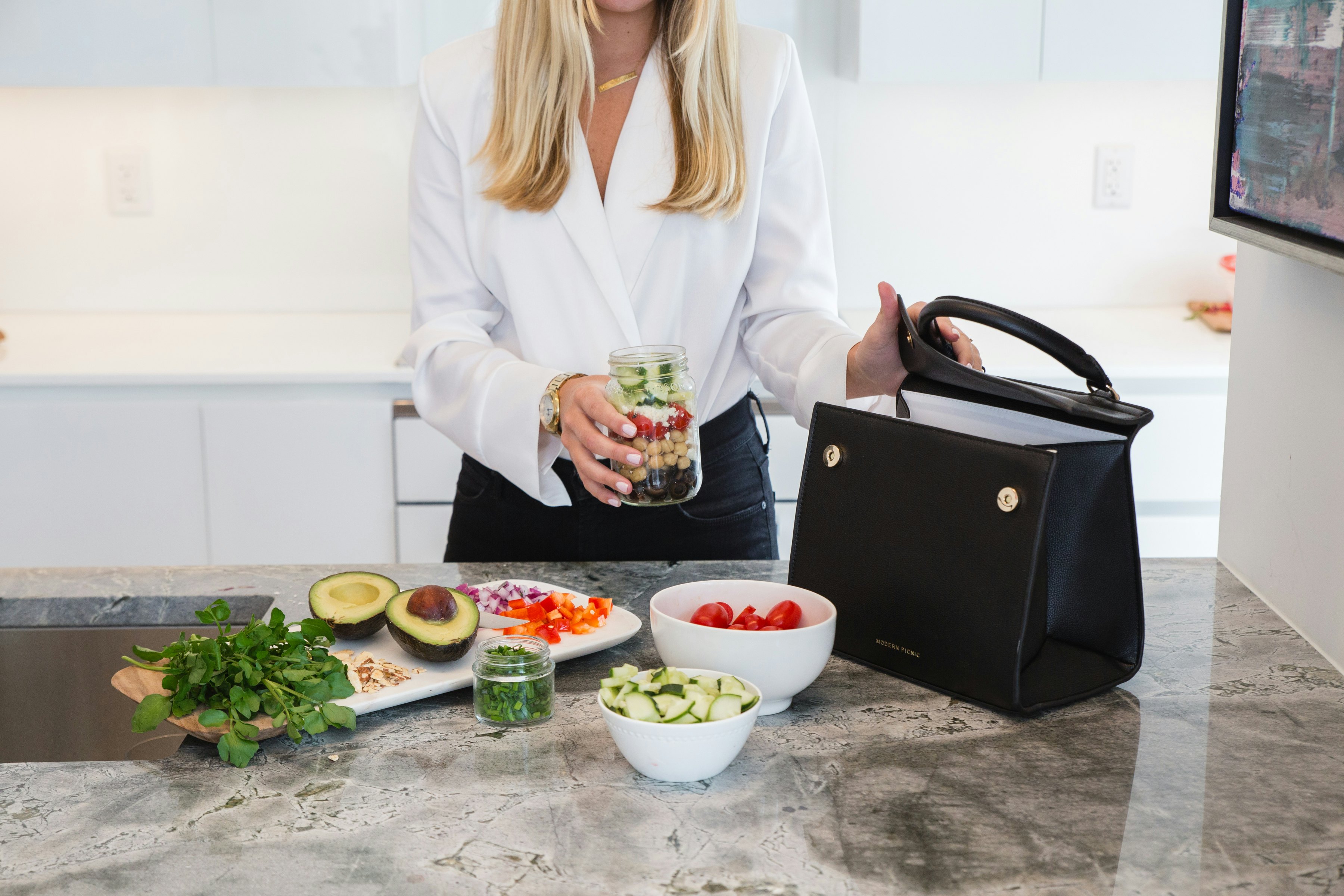 modern picnic lunch bag