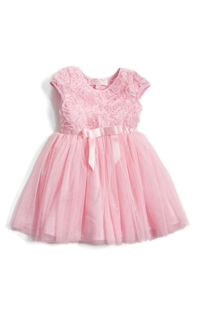  Short Sleeve Tulle Dress